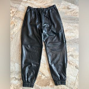 Abercrombie Vegan Leather Sunday Joggers NWT